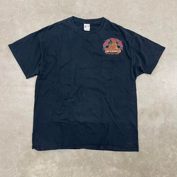 Sturgis 74th Black Hills Rally Devils Tower Run Black T-Shirt Wyoming Motorcycle - Picture 2 of 6